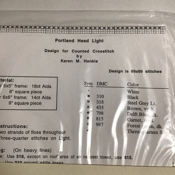 Seguin Designs Counted Cross Stitch PATTERN ONLY Portland Head Light Lighthouse - Picture 4 of 4